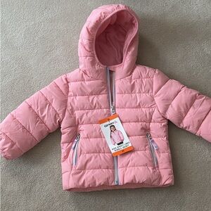 BRAND NEW W/TAGS TODDLER GIRL’S JERSEY LINED HOODED PUFFER COAT